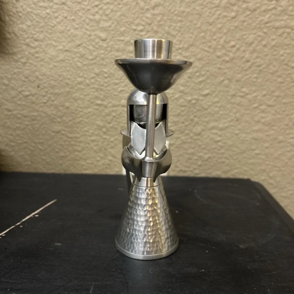 Vintage Wisna Pewter Hammered‎ Angel Candle Holder Made in Indonesia - Picture 2 of 7